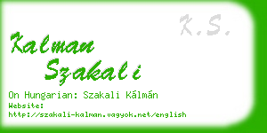 kalman szakali business card