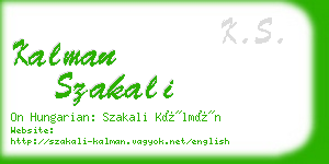 kalman szakali business card